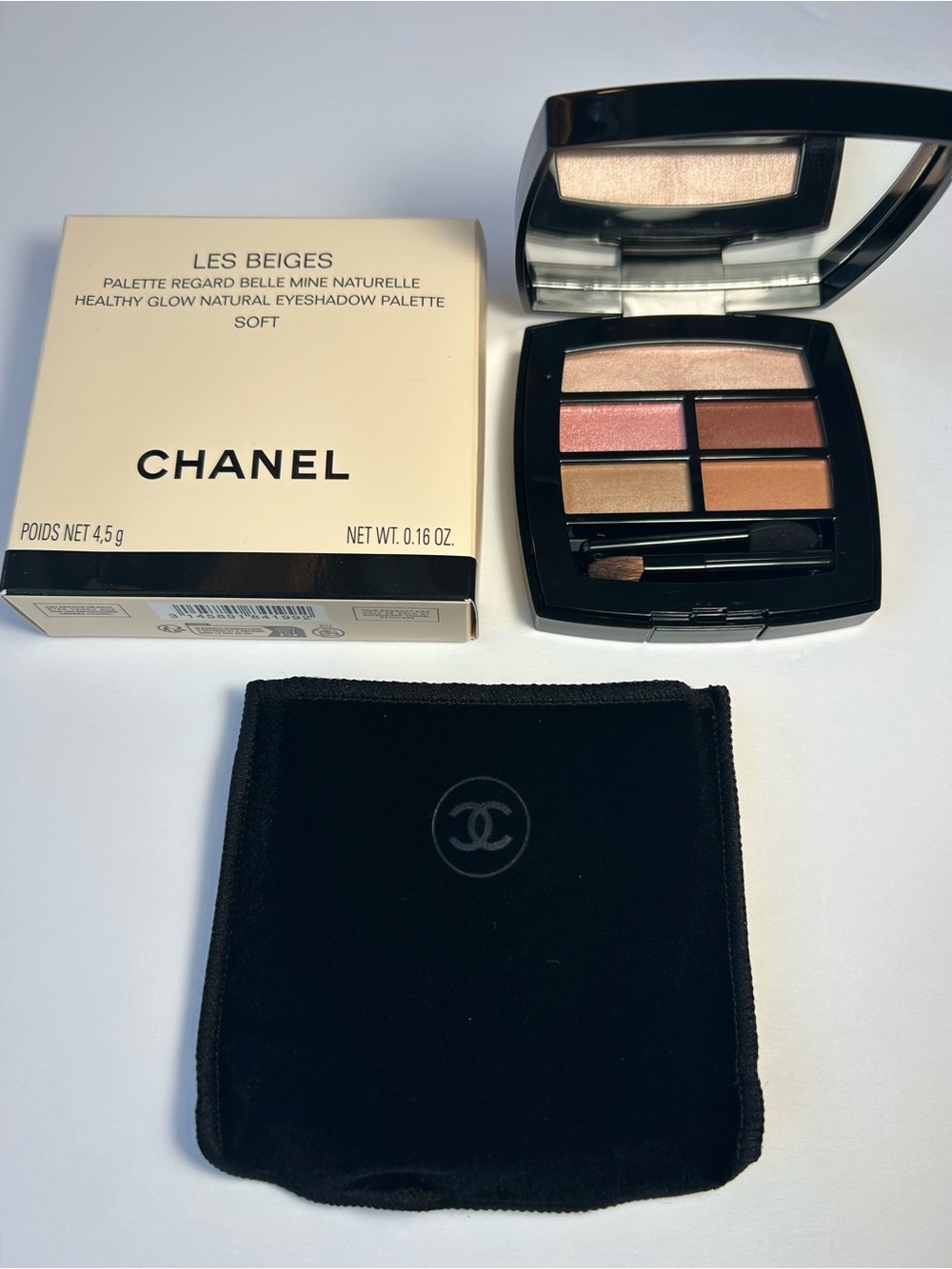 NWT๐ทCHANEL LES BEIGES Healthy Glow Eyeshadow Palette in โSoftโ